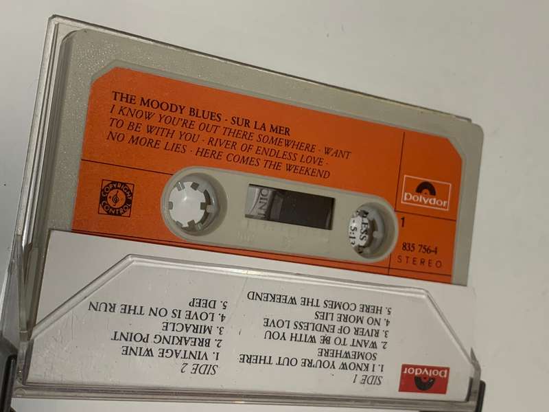 Cassette Tape -  Moody Blues . Sur Lamer - Not Tested / See Pictures