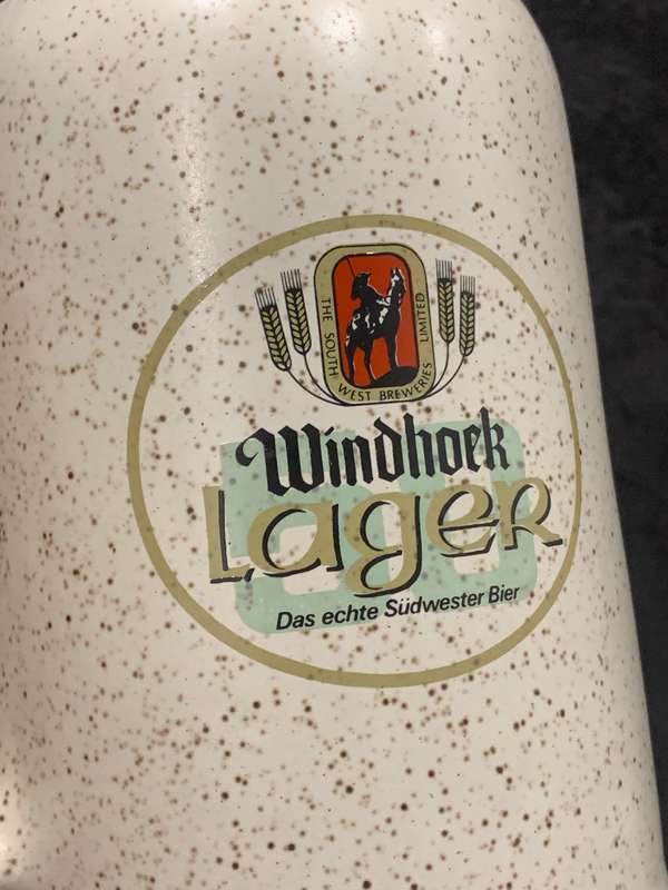 Stone Beer Mug  Windhoek Lager  SwA Breweries - 50 Years