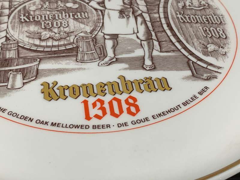 Continental Plates - Kronenbrau 1308  The Golden Oak Mellowed Beer  Limited Edition Advertisement