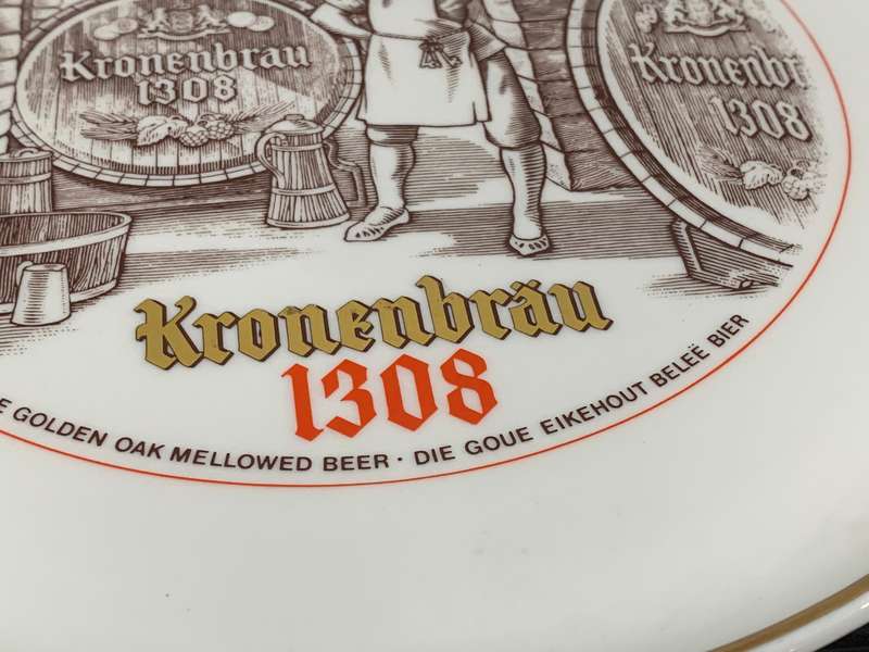 Continental Plates - Kronenbrau 1308  The Golden Oak Mellowed Beer  Limited Edition Advertisement