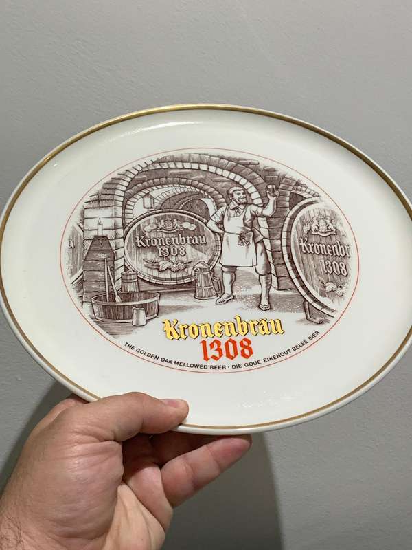 Continental Plates - Kronenbrau 1308  The Golden Oak Mellowed Beer  Limited Edition Advertisement