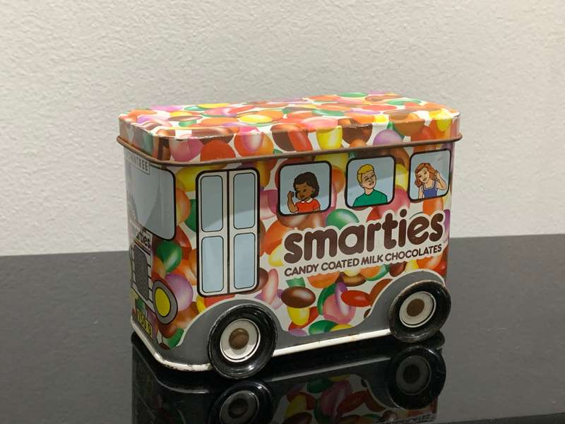 Vintage Collectible Rowntree Smarties Tin  1980s South Africa - Great Condition