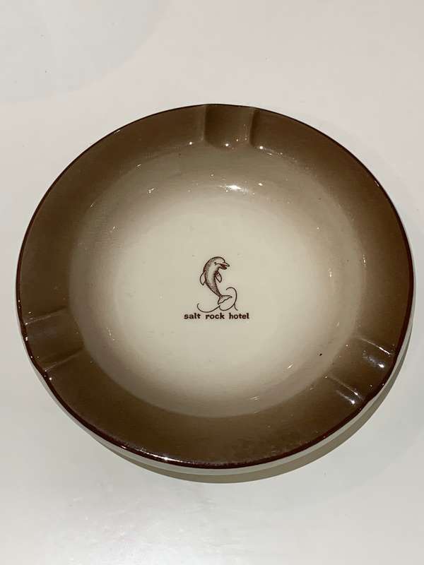Vintage Continental China Ashtray - Holidays Of Yesteryear - Salt Rock Hotel
