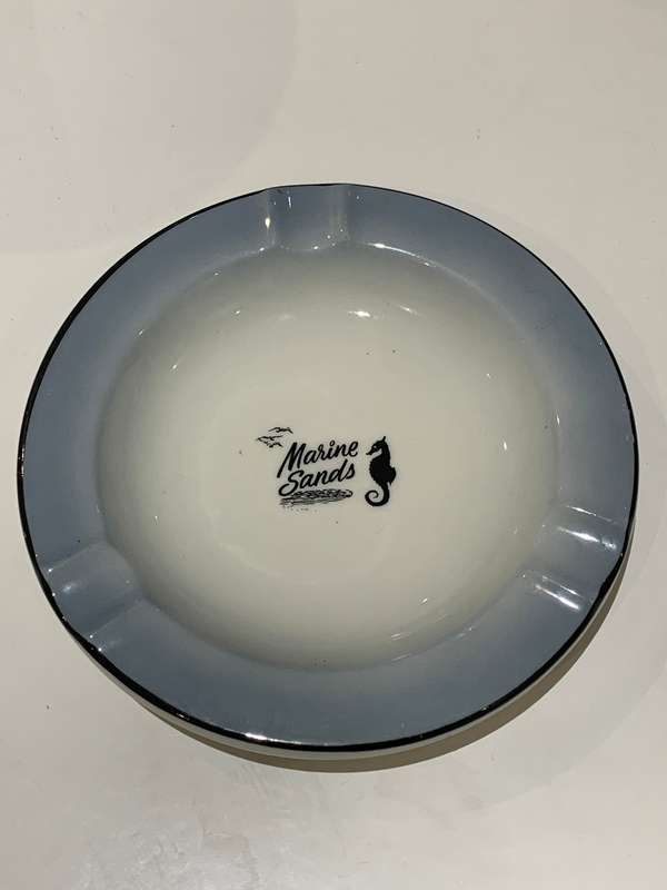 Vintage Continental China Ashtray - Holidays Of Yesteryear - Marine Sands Hotel