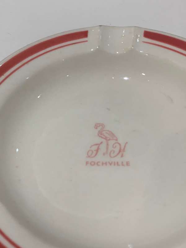 Vintage Continental China Ashtray - Holidays Of Yesteryear - Fochville Hotel