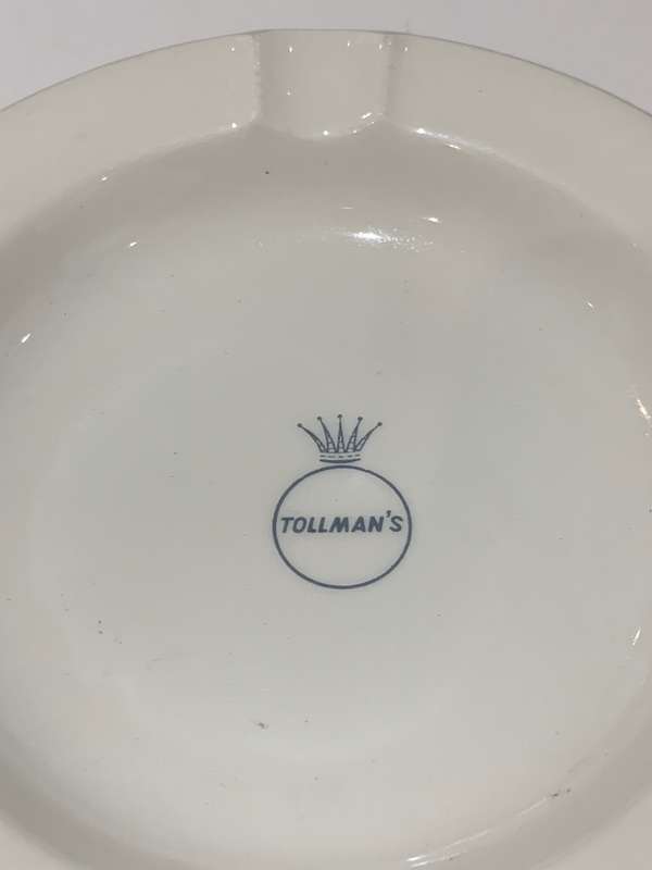 Vintage Continental China Ashtray - Holidays Of Yesteryear - Tollmans Hotel Group