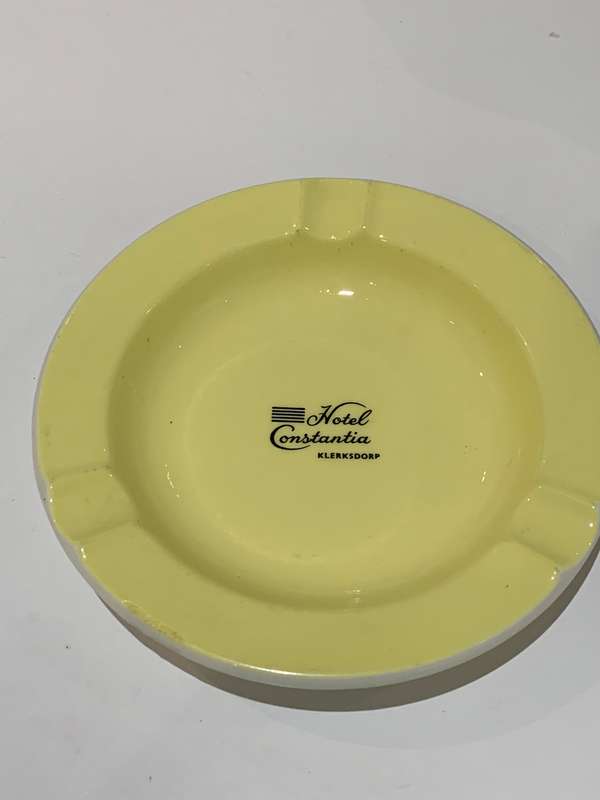 Vintage Continental China Ashtray - Holidays Of Yesteryear - Hotel Constantia - Klerksdorp