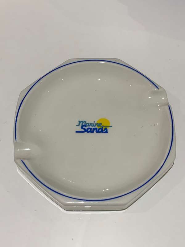Vintage Continental China Ashtray - Holidays Of Yesteryear - Marine Sands Hotel