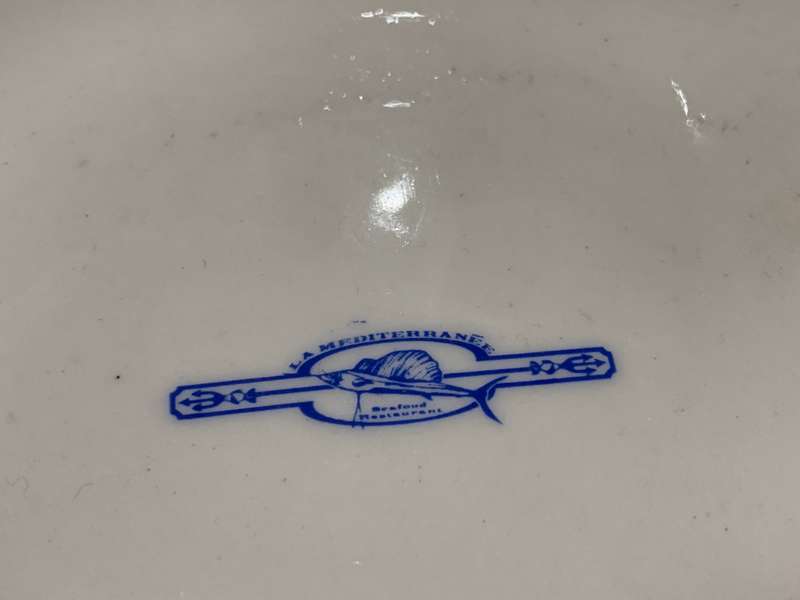 Vintage Continental China Ashtray - Old Johannesburg Restaurants - La Mediterrane