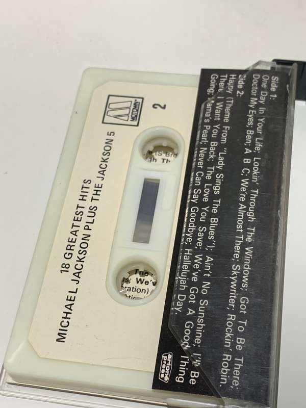 Cassette Tape - Michael Jackson . 18 Greatest Hits - Not Tested / See Pics