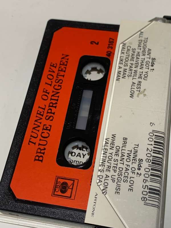 Cassette Tape - Bruce Springsteen . Tunnel Of Love - Not Tested / See Pics