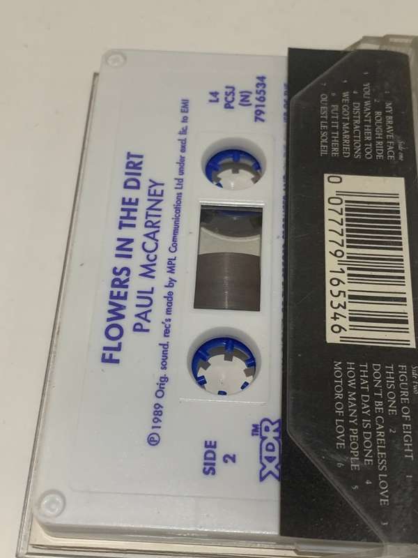 Cassette Tape - Paul McCartney . Flowers In The Dirt - Not Tested / See Pics