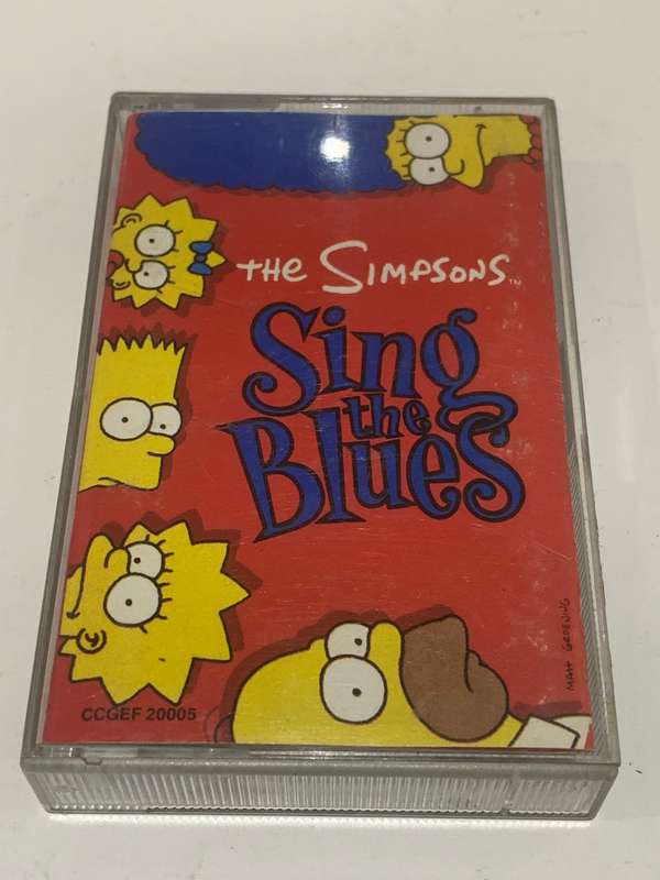 Cassette Tape - The Simpsons . Sing The Blues - Not Tested / See Pics