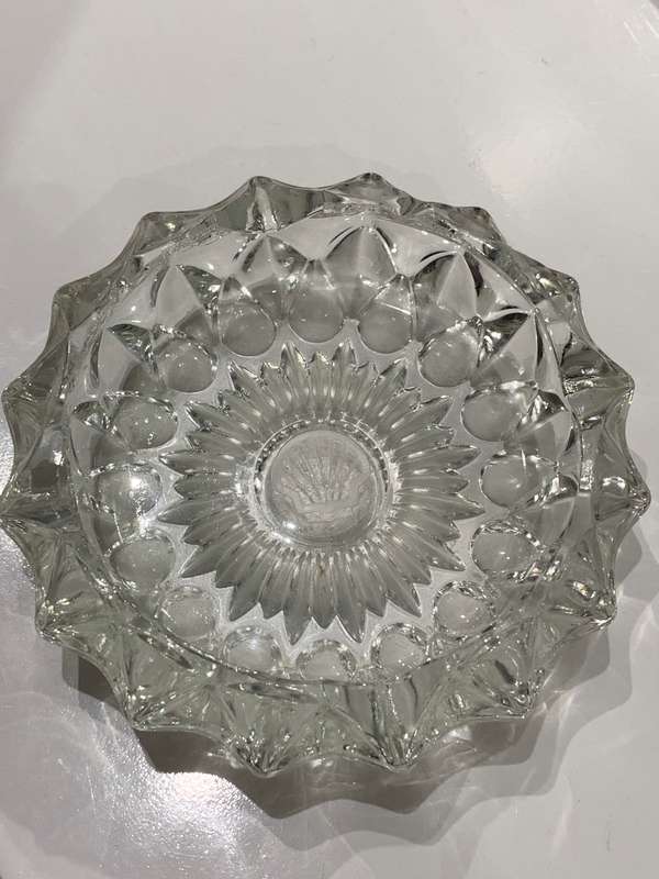 Vintage Fine Cut Glass Ashtray - Shell Petroleum