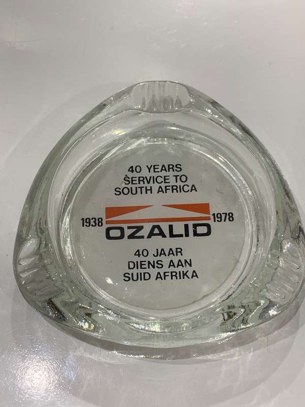 Glass Ashtray - Ozalid - 40 Years SA