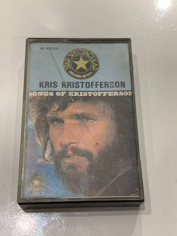 Cassette Tape - Kris Kristofferson . Songs Of Kristofferson - Not Tested / See Pics