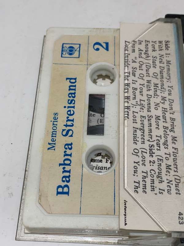 Cassette Tape - Barbra Streisand . Memories - Not Tested / See Pics