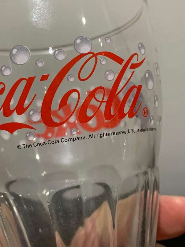 Branded Coca-Cola Contour Glass / Coke