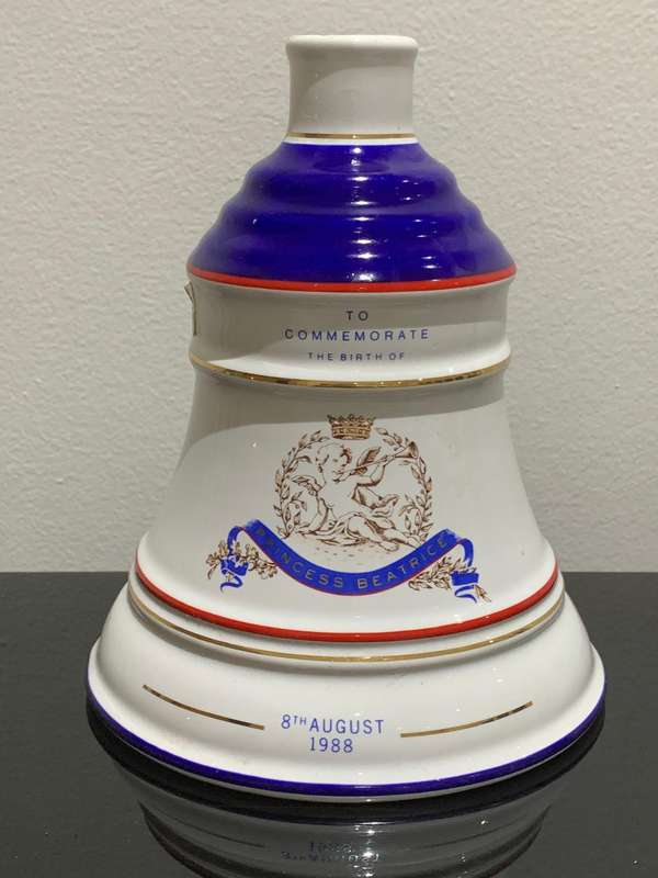 Wade Porcelain Bells Whisky Decanter (Empty) -  Birth Of Princess Beatrice - 8 August 1988