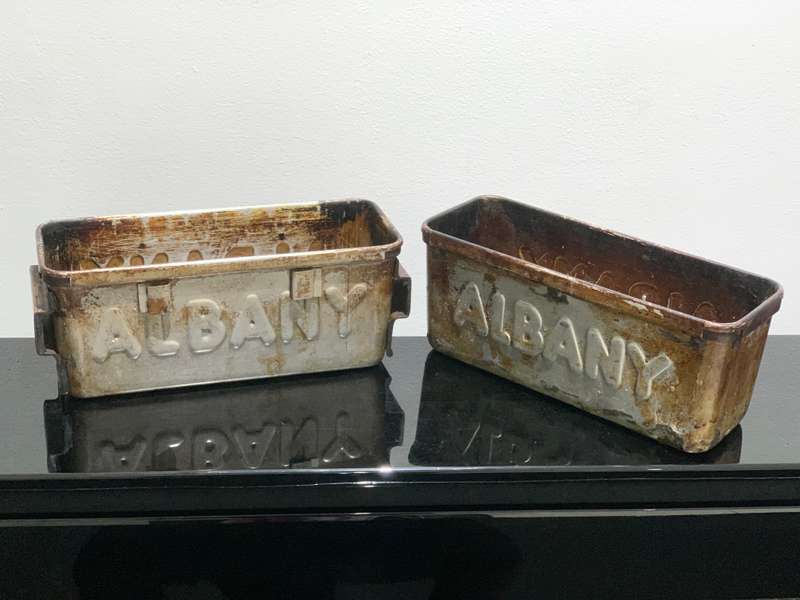 Pair Of Vintage Steel Albany Bread Tins