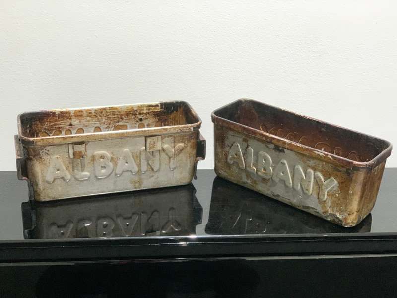 Pair Of Vintage Steel Albany Bread Tins