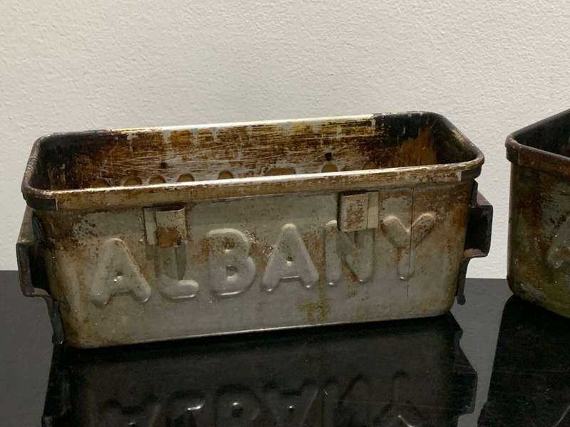 Pair Of Vintage Steel Albany Bread Tins