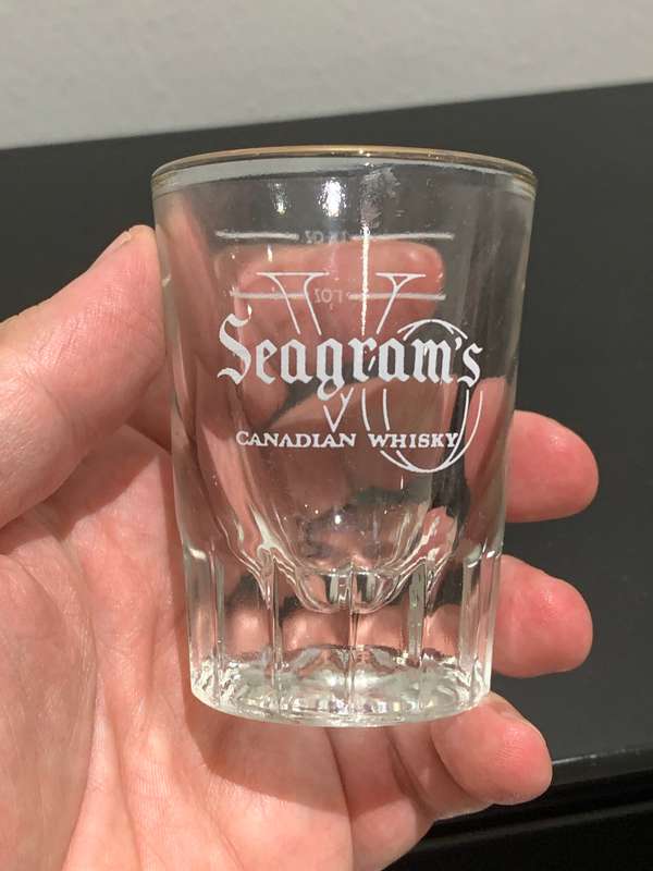 High Quality Large Tot Glass - Seagrams Canadian Whiskey