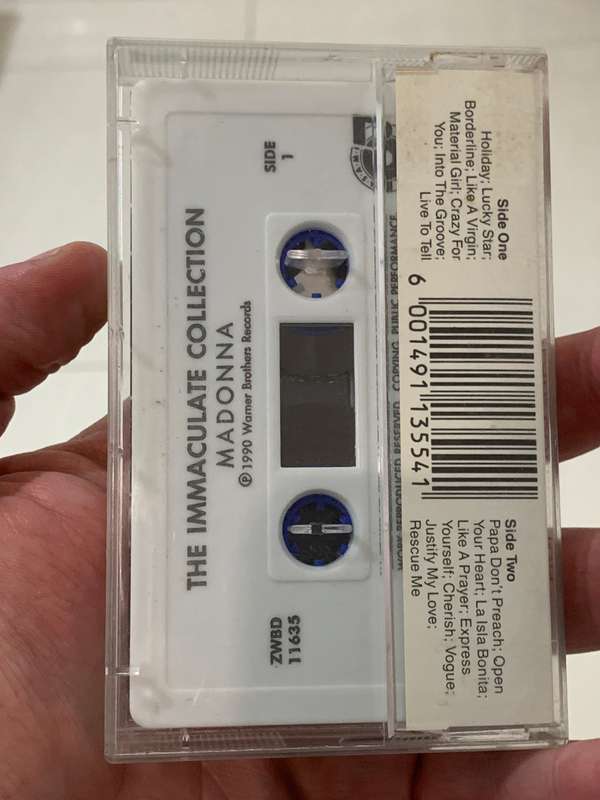 Cassette Tape - Madonna . The Immaculate Collection - Not Tested / See Pics