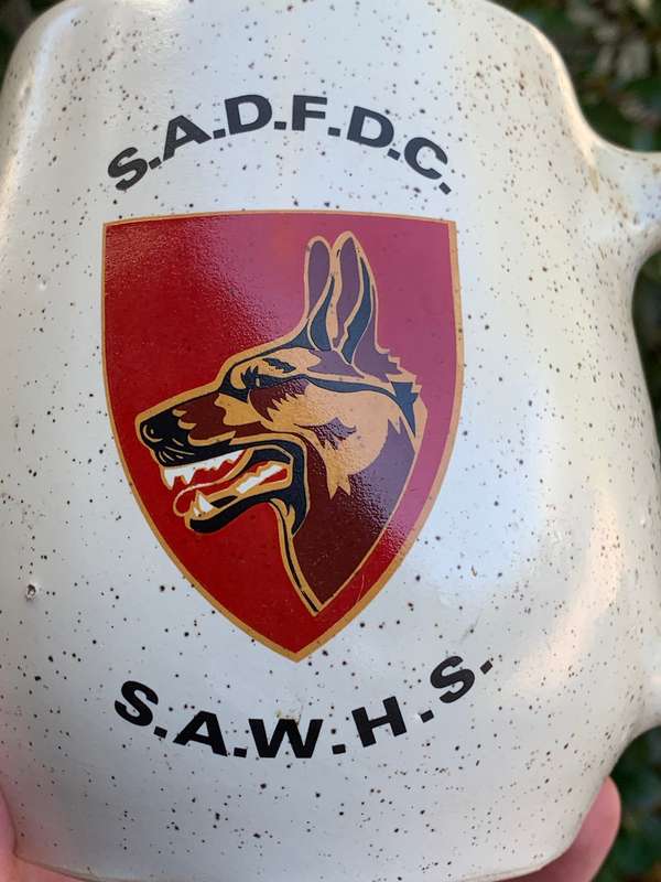 Stone Bar Mug  South African Defence Force - Dog Centre - Flash