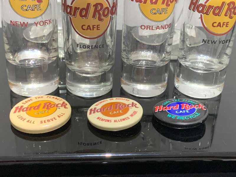 Save The Planet - Hard Rock Cafe - Souvenir Paraphernalia From Around The Globe - 3 Vintage Badges