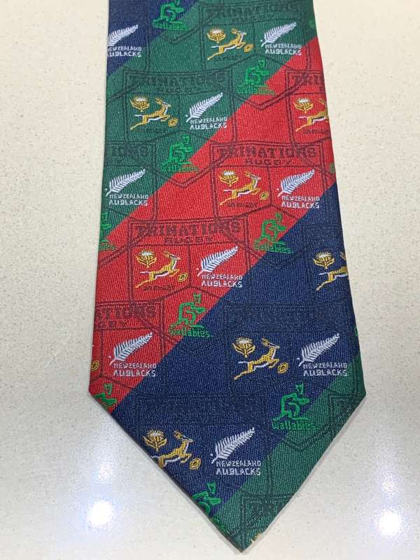 Silk Tie  1997 Tri Nations Rugby - Springboks Winners 1998 - Tie Is In Incredible Condition.