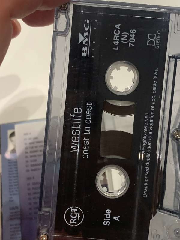 Cassette Tape - Westlife . Coast To Coast - Not Tested / See Pics