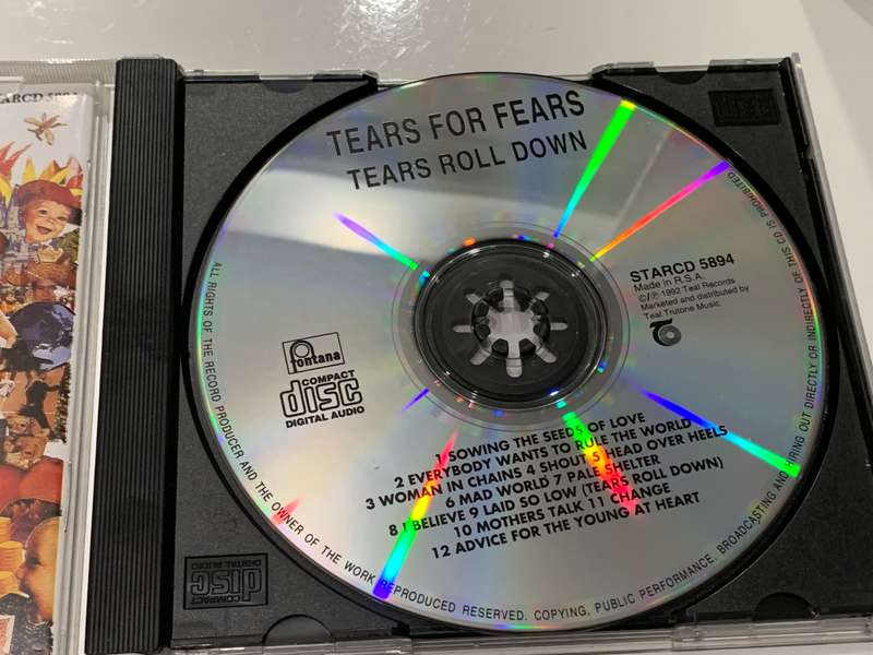 CD - Tears For Fears . Tears Roll Down Greatest Hits - Tested / Plays Well / Please Grade With Pics