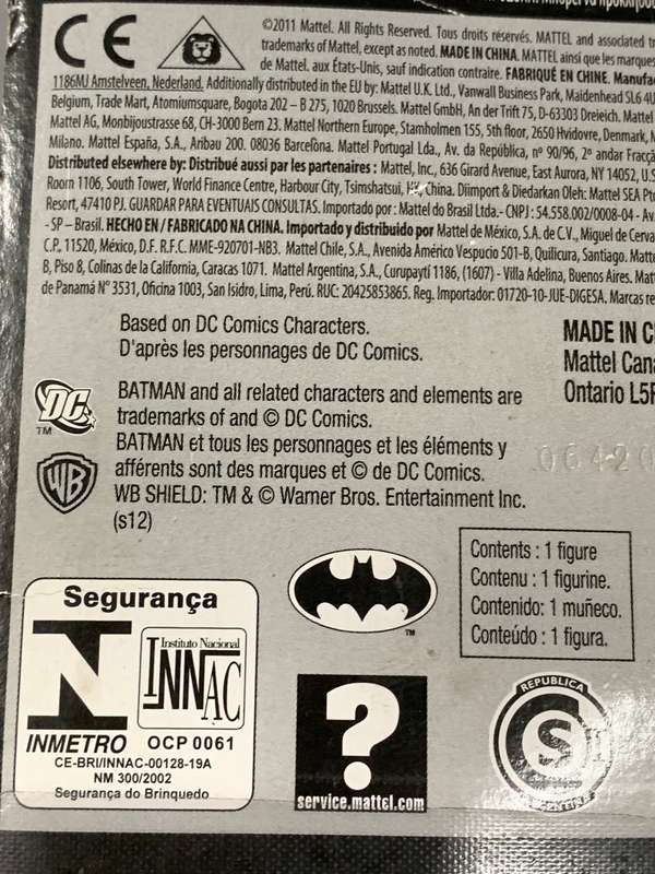 Sealed Batman Toy Figurine  DC Comics 2011