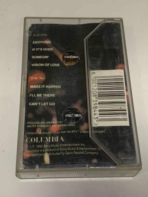 Cassette Tape - Mariah Carey . Unplugged - Not Tested / Sold As Is / See Pics (J/E)