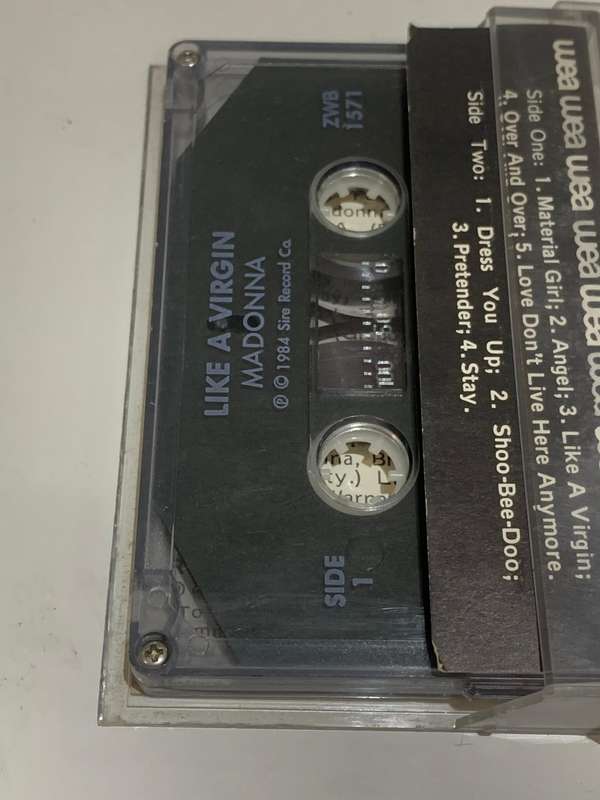 Cassette Tape - Madonna . Like A Virgin - Not Tested / Sold As Is / See Pics (J/E)