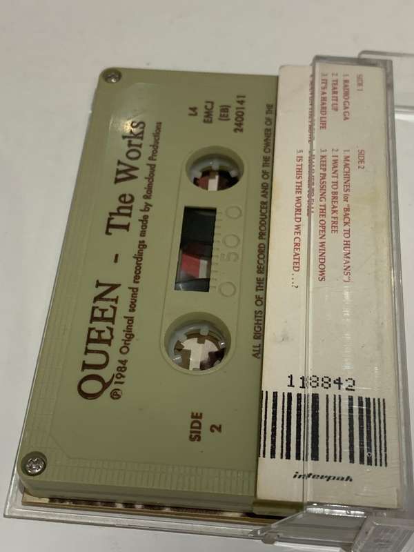 Cassette Tape - Queen . The Works - Not Tested / Sold As Is / See Pics (J/E)