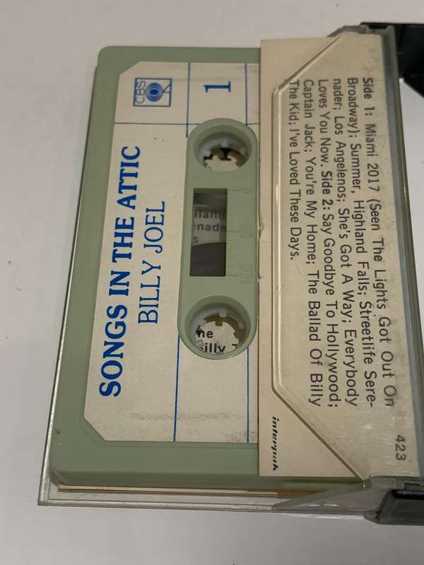 Cassette Tape - Billy Joel . Songs In The Attic - Not Tested / Sold As Is / See Pics