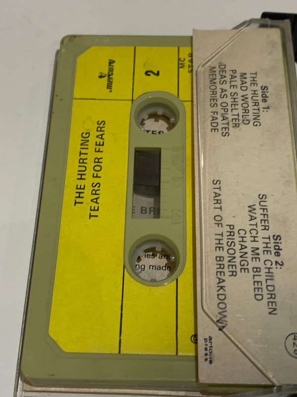 Cassette Tape - Tears For Fears . The Hurting - Not Tested / Sold As Is / See Pics (J/E)