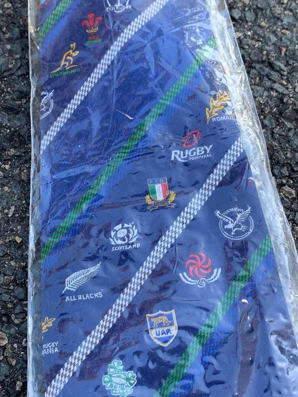 Pair Of New & Unused Souvenir Ties  2007 Rugby World Cup - France . Winning Year For Boks