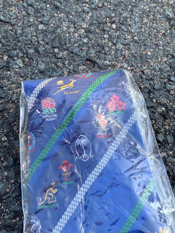 Pair Of New & Unused Souvenir Ties  2007 Rugby World Cup - France . Winning Year For Boks