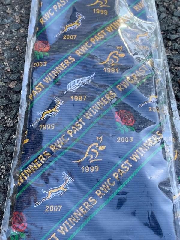 New & Unused Souvenir Tie  2011 Rugby World Cup Collection - Past Winners