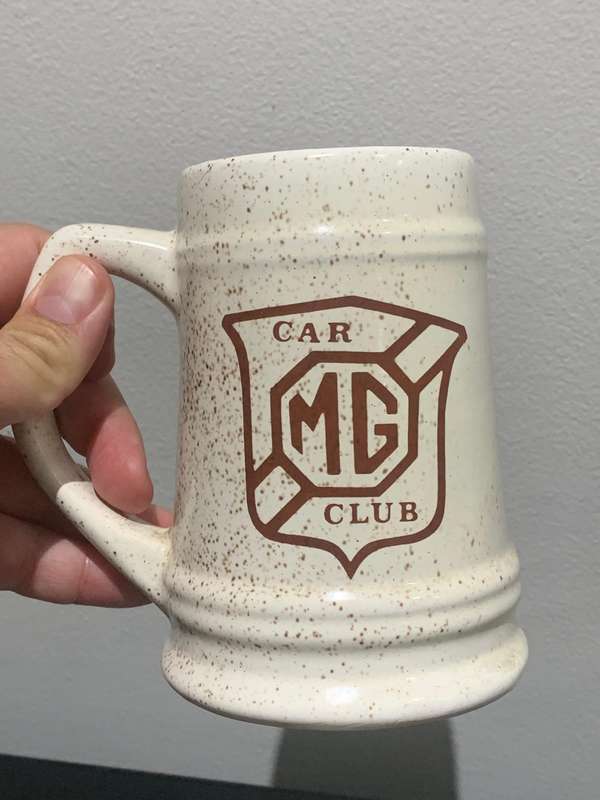 Stoneware Branded Bar Mug  MG Car Club  No Chips Or Cracks