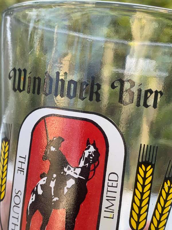 Vintage Glass Beer Mug  Windhoek Bier  South West Breweries Limited