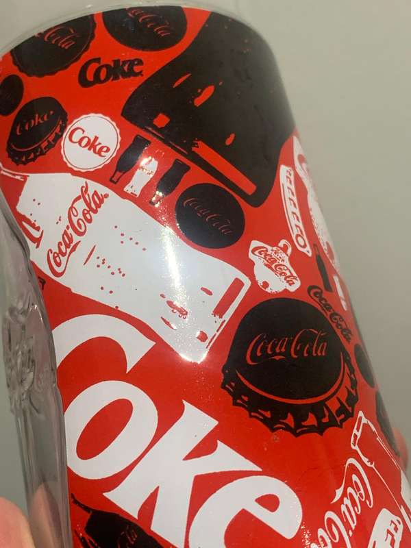 Trio Of Collectible Glass Coke Glasses  Awesome Design With Embossed Contour Bottles