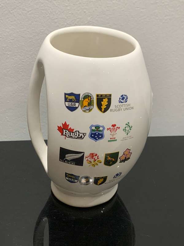 1995 Rugby World Cup Souvenir Mug  Boot Shaped  Participating Nations