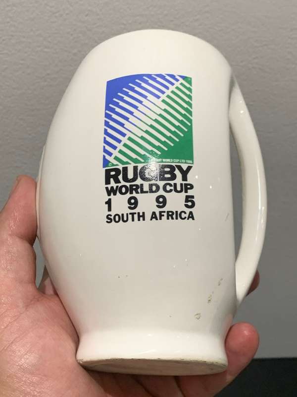 1995 Rugby World Cup Souvenir Mug  Boot Shaped  Participating Nations