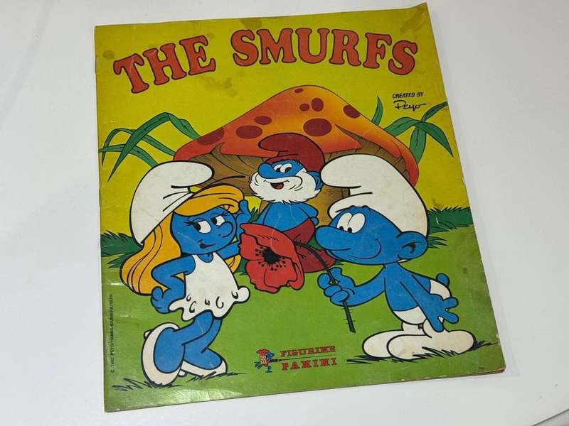 Vintage Unused Panini Sticker Book  The Smurfs .. Created By Peyo  From 1982  Please See Pics