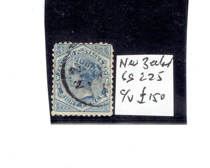 1885 NEW Zeeland 8d used single SG63 CV GBP150(R3750)
