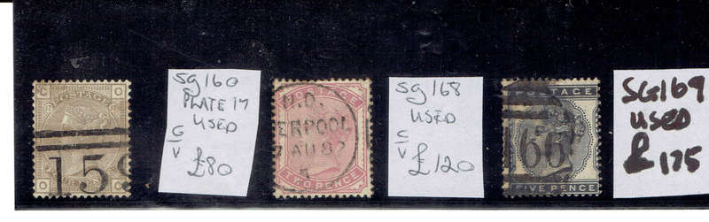 1980/81 ENGLAND 2d,4d,6d used singles SG160,168,169, CV GBP375 (R9375) VERY RARE AND SCARCE